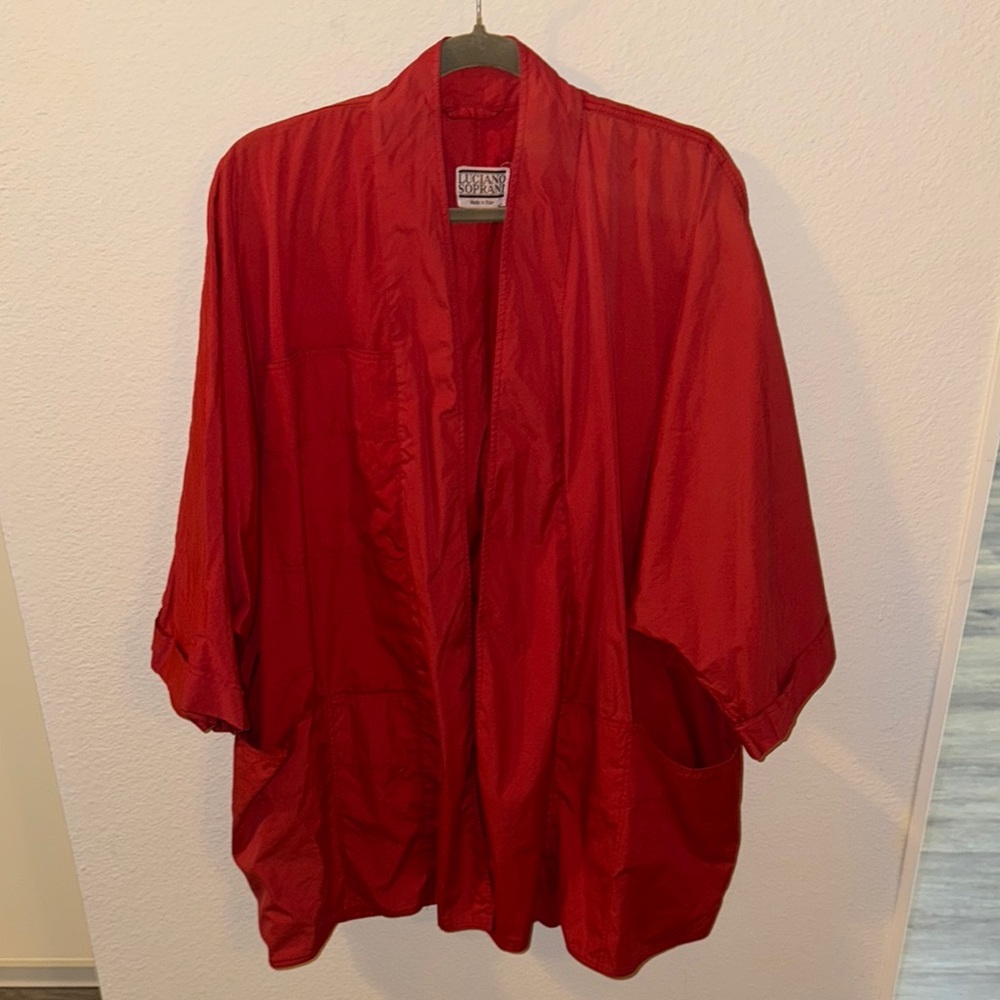 Elegant Red Trench Coat